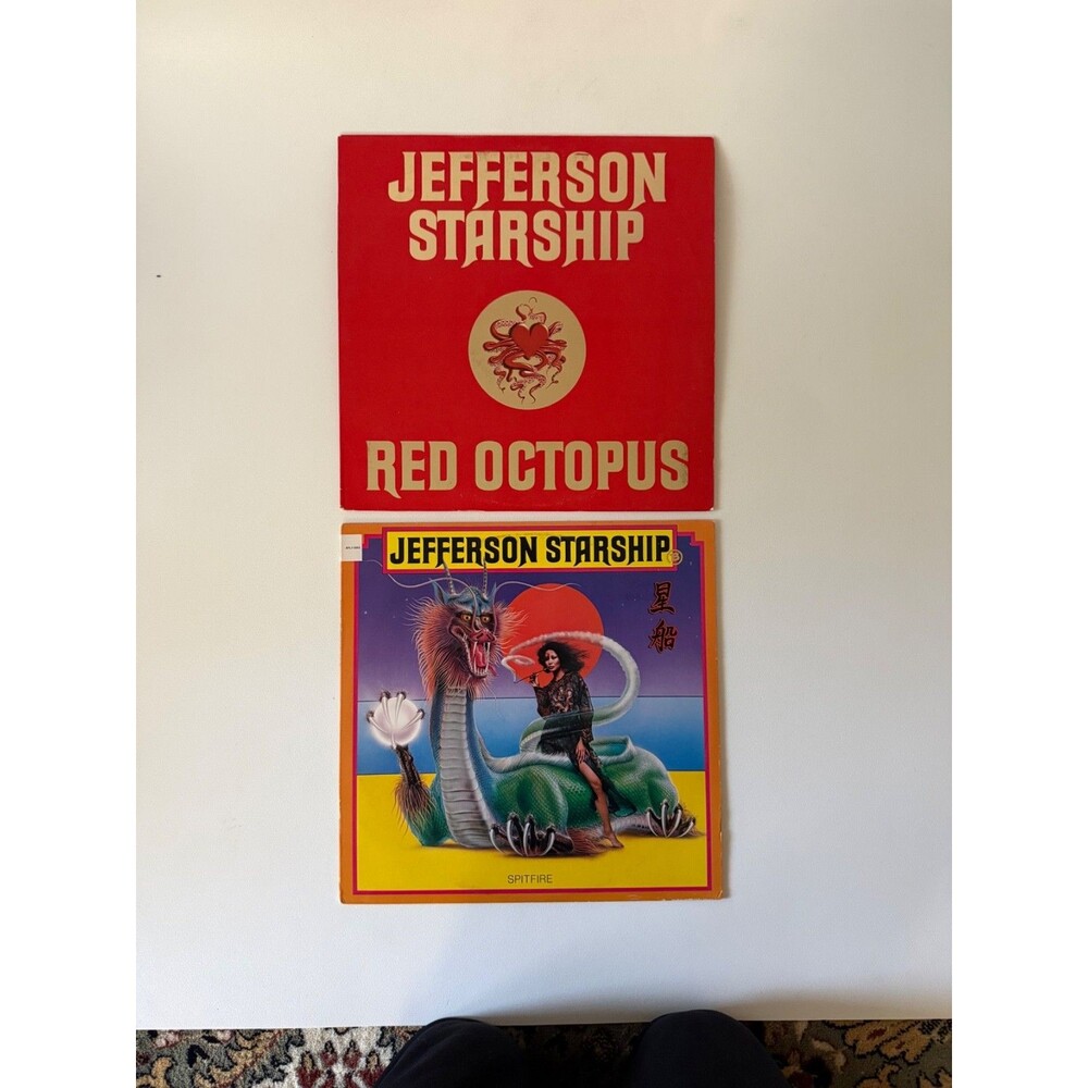 Jefferson Starship Red Octopus (G+) Spitfire (VG+) Vinyl Original Inner Sleeves